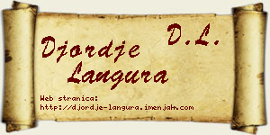 Đorđe Langura vizit kartica